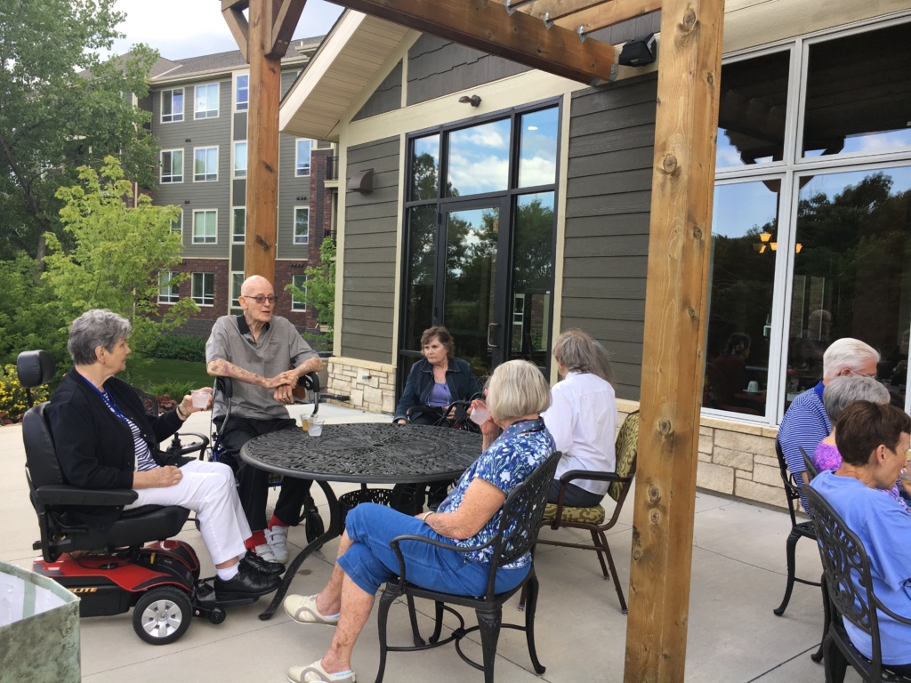 Patio Happy Hour Eagan Pointe Senior Living